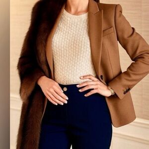 St. John Sport Classic Navy Blue Straight Leg Pant, Womens size 4